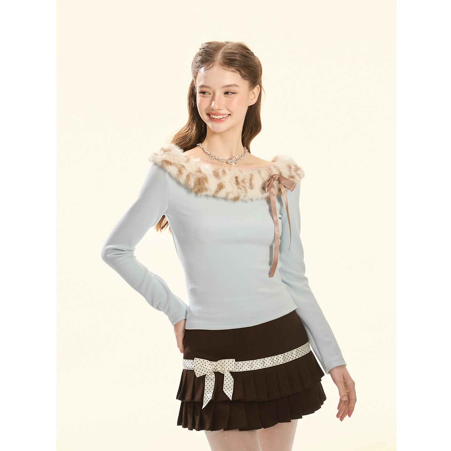 Baby Blue Shoulder Top