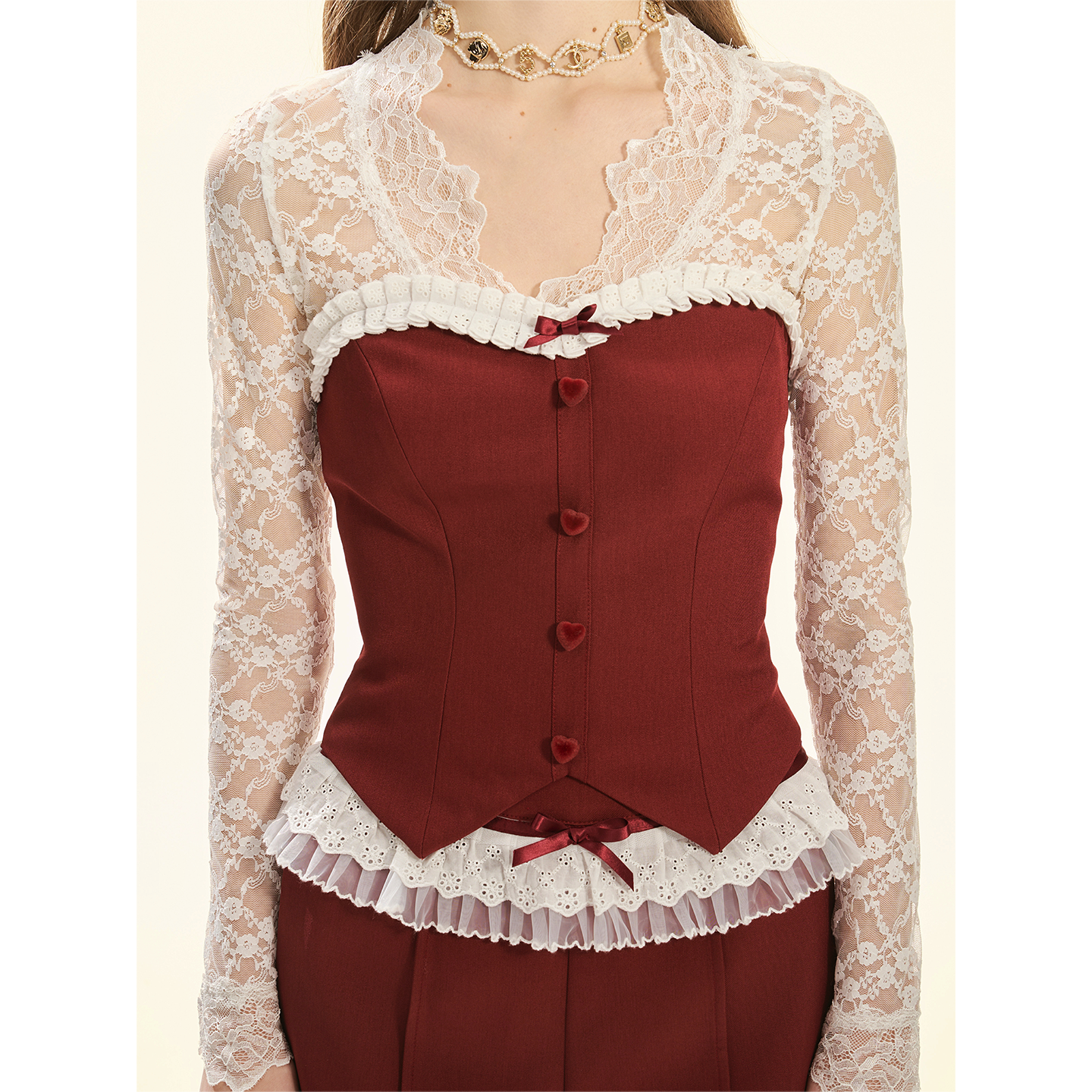 Lace Tube Top & Shorts